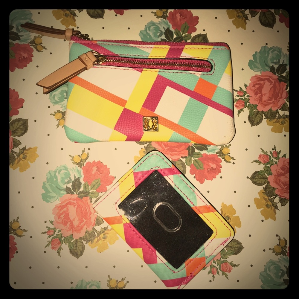 Colorful Wallet Set With 3 Compartments & Insert